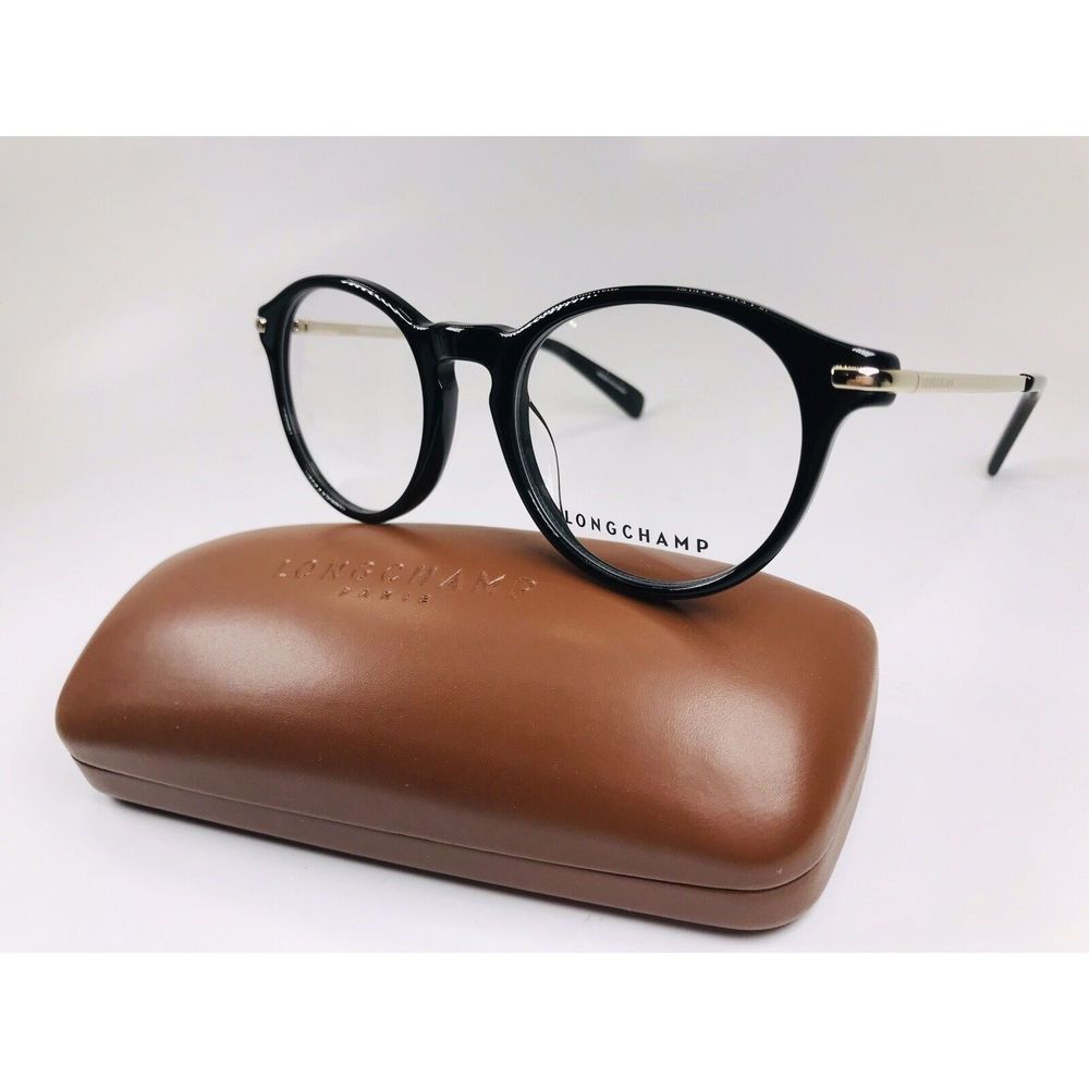 New LONGCHAMP LO2602 001 Black Eyeglasses 49mm with Case